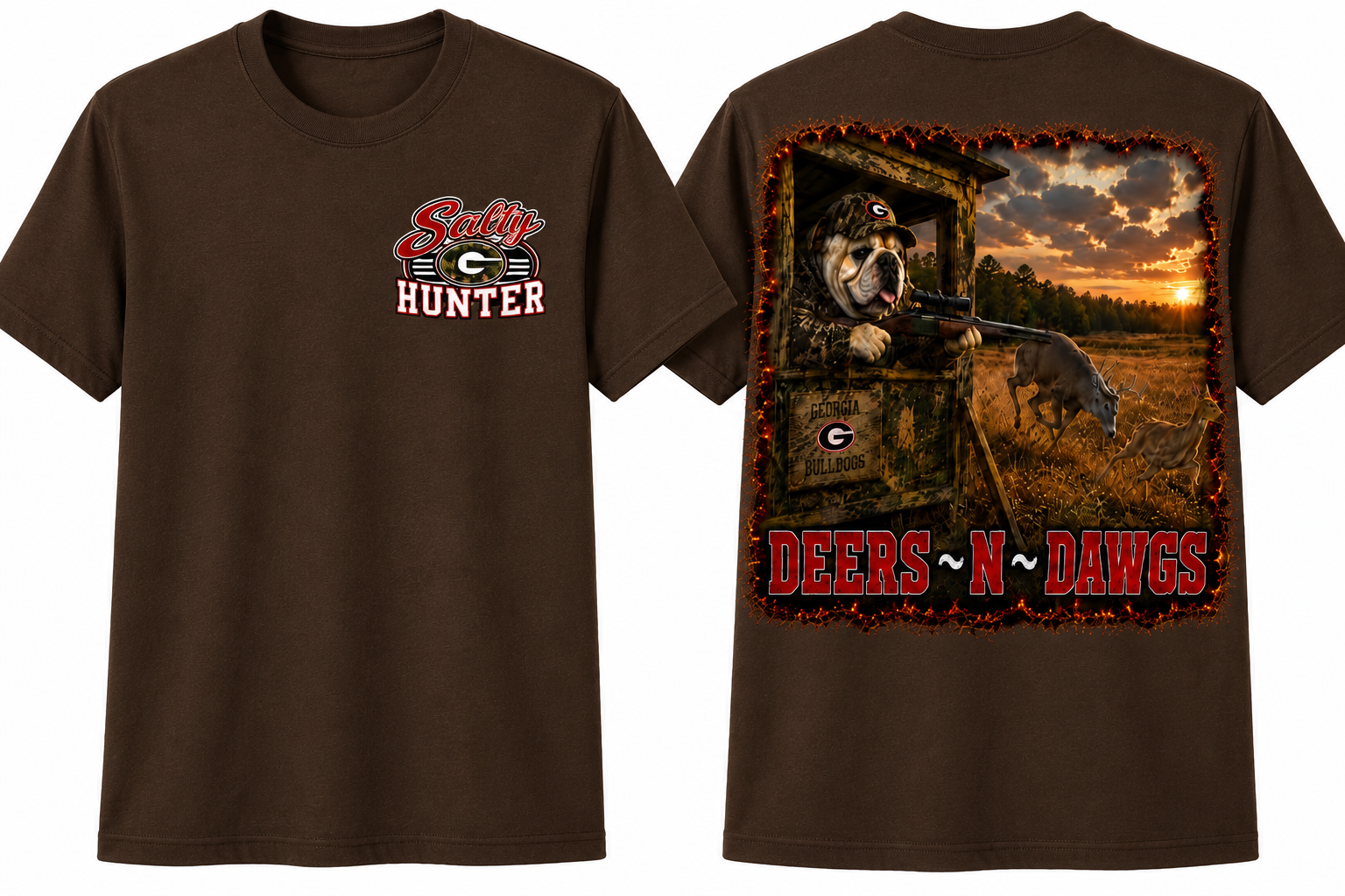 Deers N DAWGS Short Sleeve T Shirt