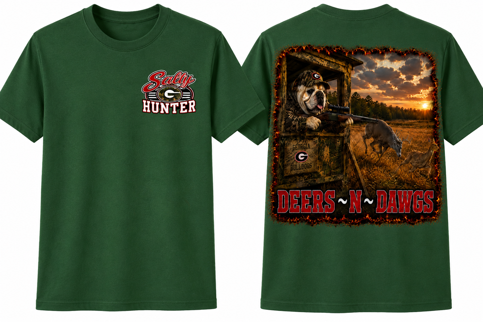 Deers N DAWGS Short Sleeve T Shirt